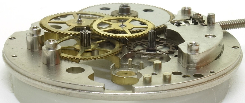 side view of the gear train (skeletonized version) Baumgartner 582: side view of the gear train (skeletonized version)