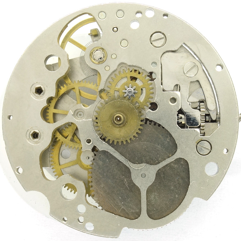 dial side of the skeletonized version Baumgartner 582: dial side of the skeletonized version