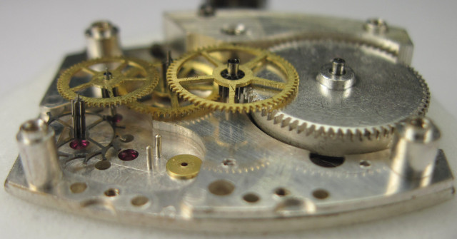 side view of the gear train Bifora 2030 SC: side view of the gear train