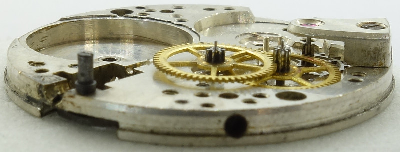 side view of the gear train Buser 318: side view of the gear train