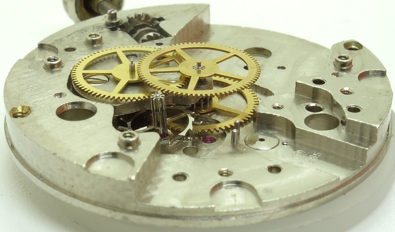 side view of the gear train DuRoWe 1285: side view of the gear train