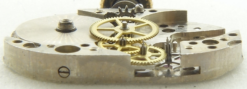 side view of the gear train ETA 1150: side view of the gear train