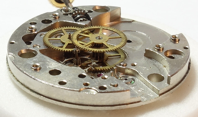 Side view of the gear train Förster 51: Side view of the gear train