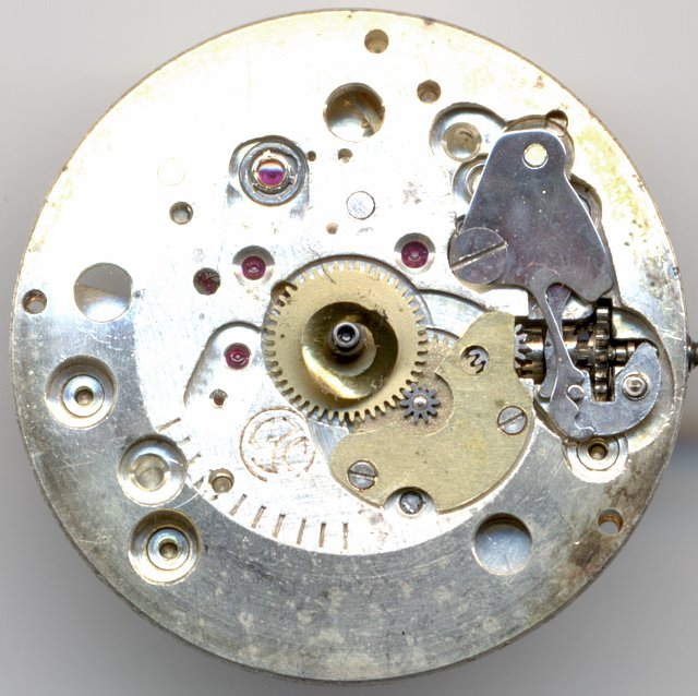 dial side view, 17j version Jeambrun 23D: dial side view, 17j version