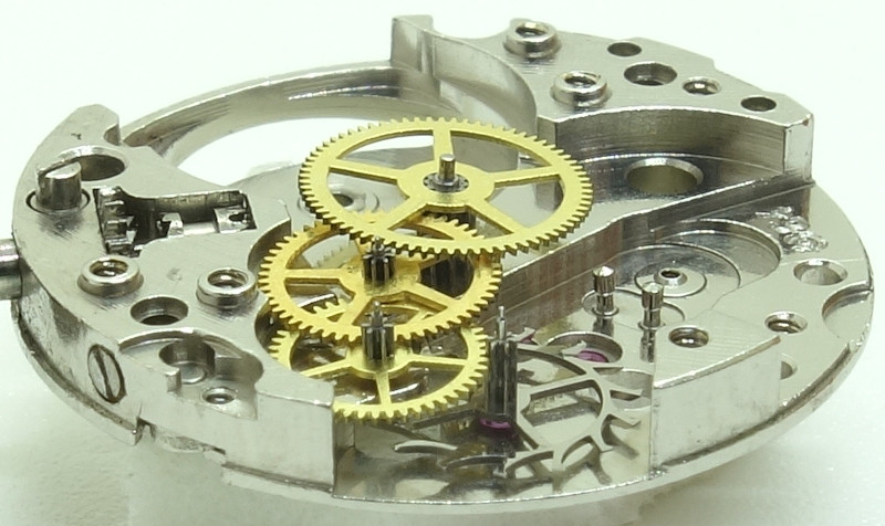 side view of the gear train Otero 64: side view of the gear train