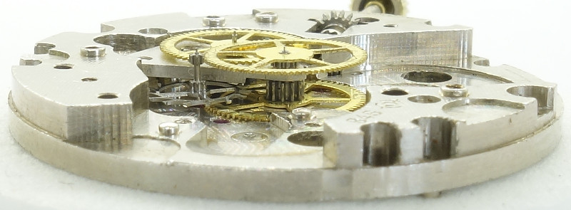 side view of the gear train Otero 846: side view of the gear train