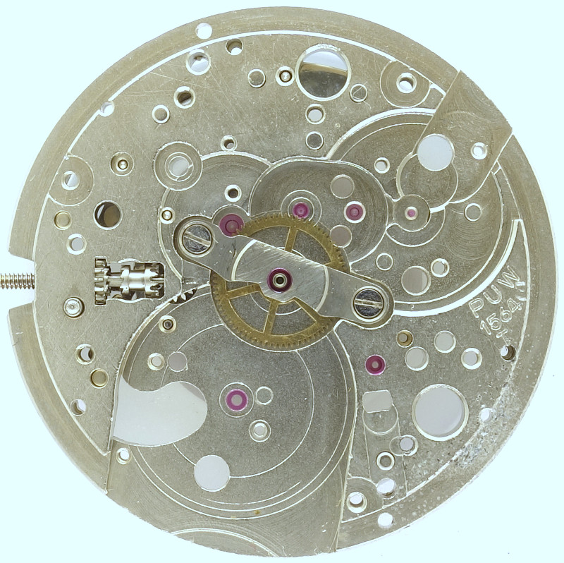 base plate with minute wheel PUW 1564T: base plate with minute wheel