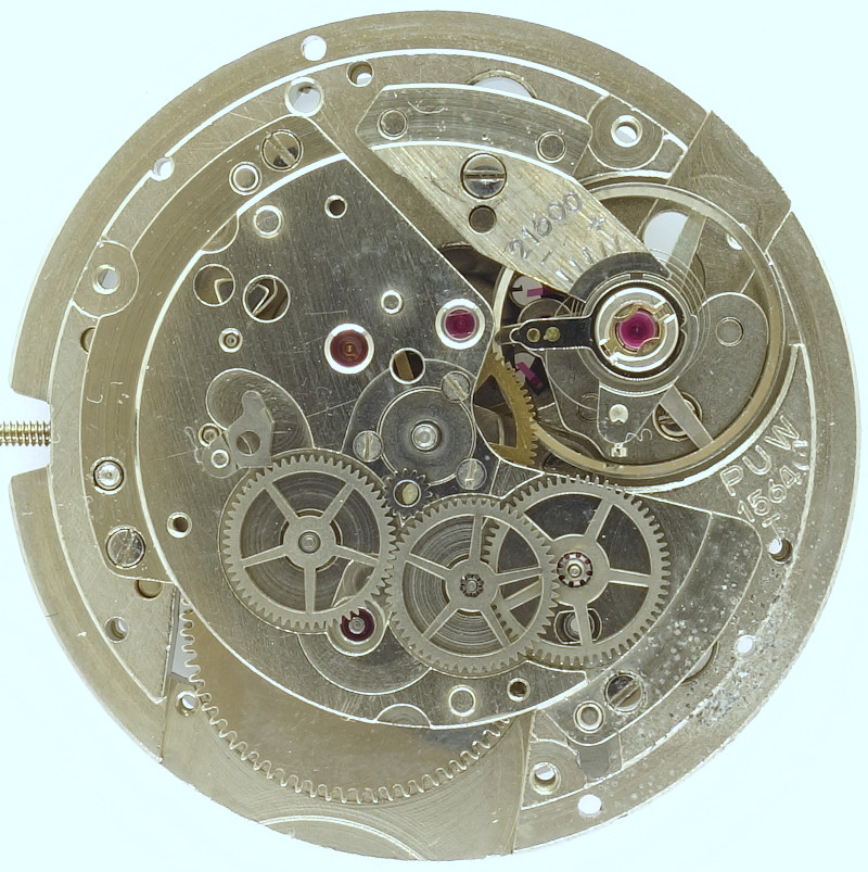 selfwinding gear train PUW 1564T: selfwinding gear train