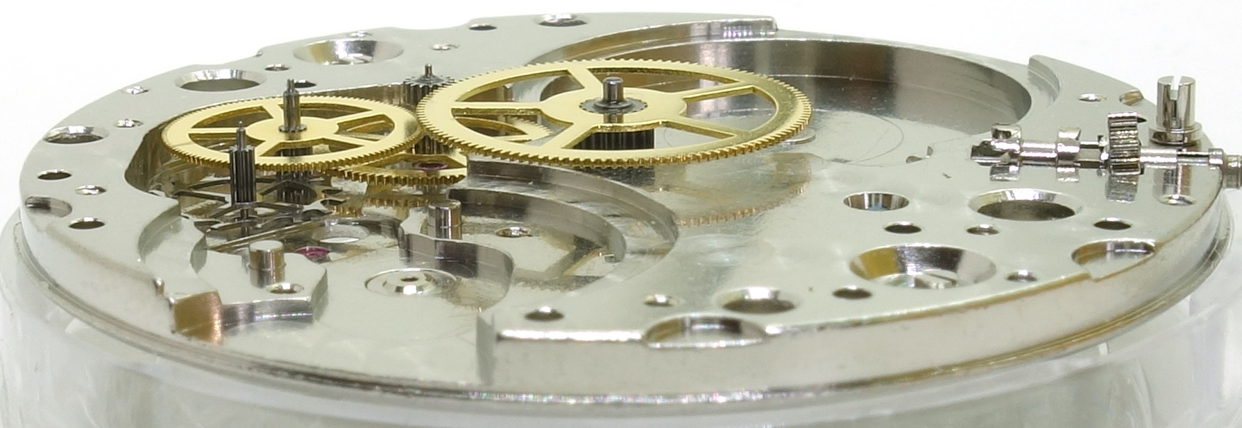 side view of the gear train Sea-Gull ST3600: side view of the gear train