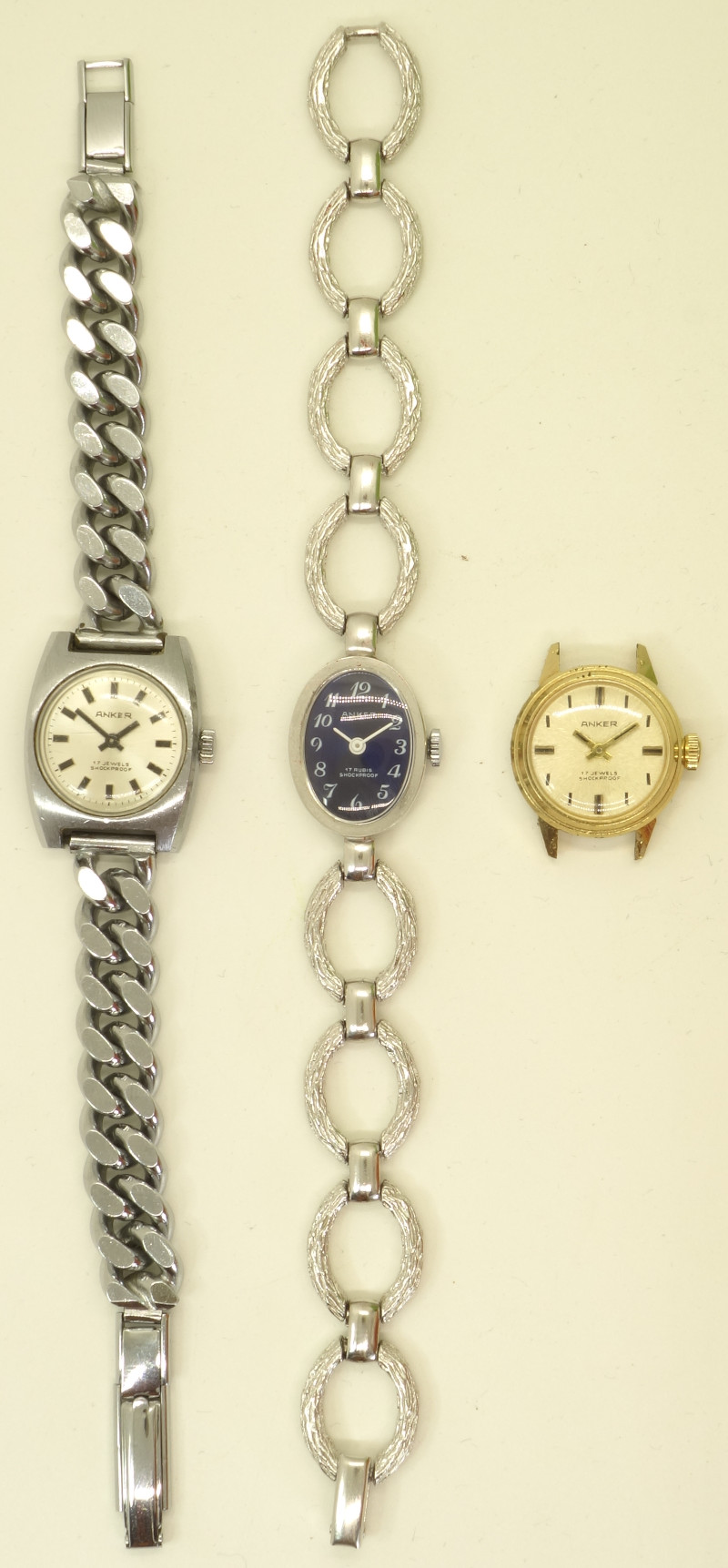 three Anker ladies' watches (HB 90)