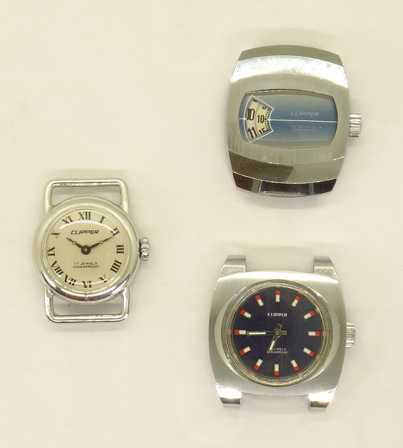 three Clipper ladies' watches (HB 90 / HB 90 dig)